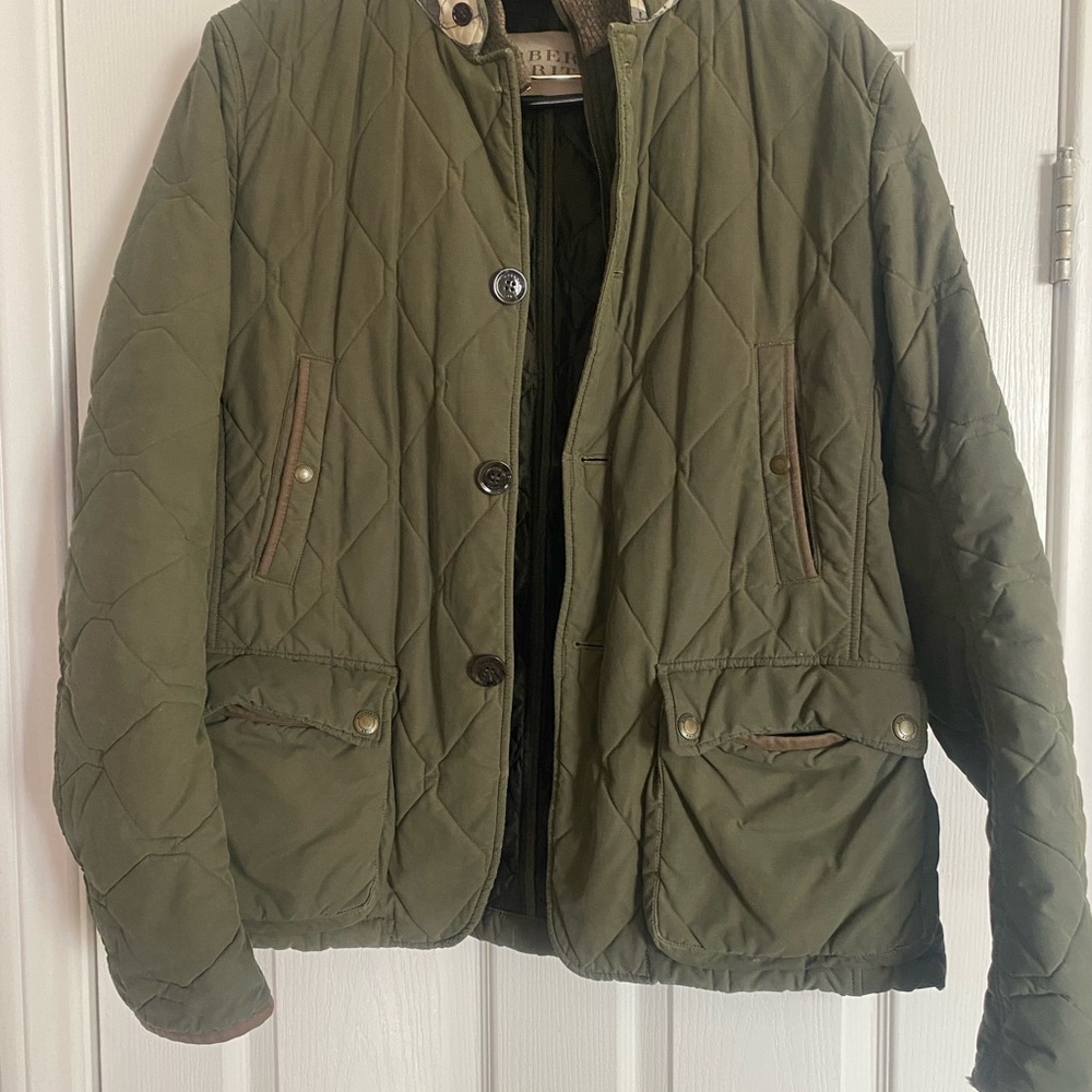Burberry Brit Quilted Jacket in Olive xxl ( xl)